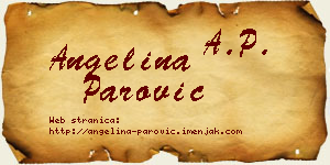 Angelina Parović vizit kartica